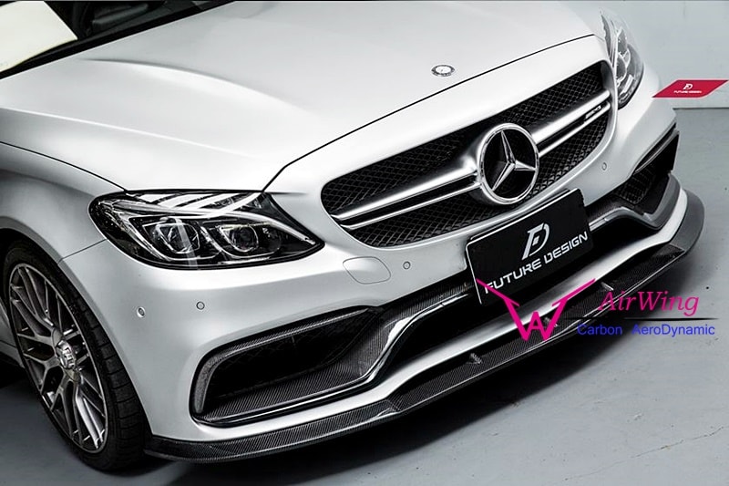 Mercedes-Benz W205 C63 - FD style carbon Front Lip Spoiler 01